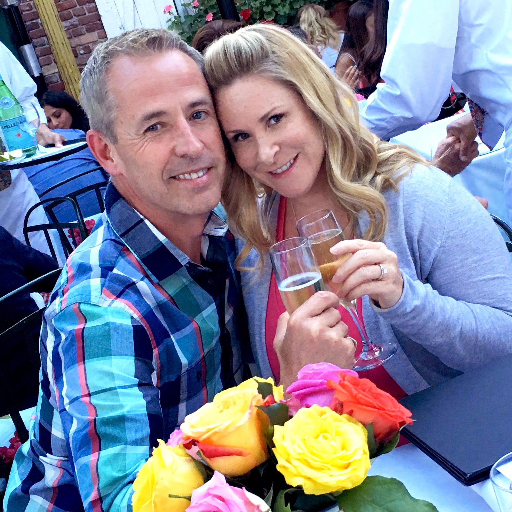 Elise & Richard Toasting Their Engagement