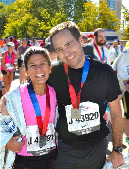 Patty and Craig after the Chicago Marathon