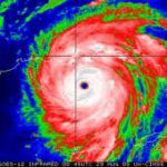 hurricane satelite infrared photo