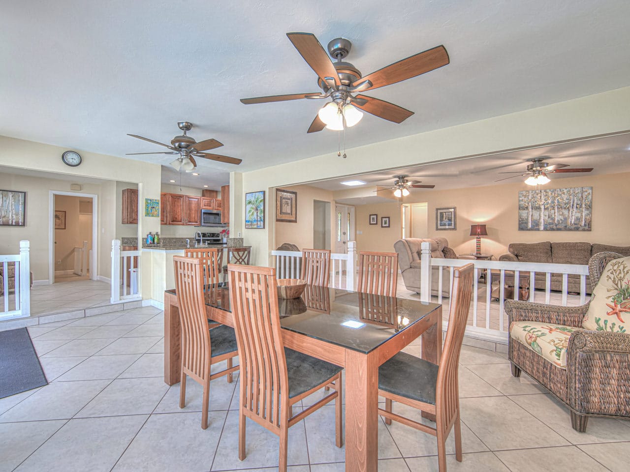 1585 Serenity Lane Sanibel dining room and kitchen view