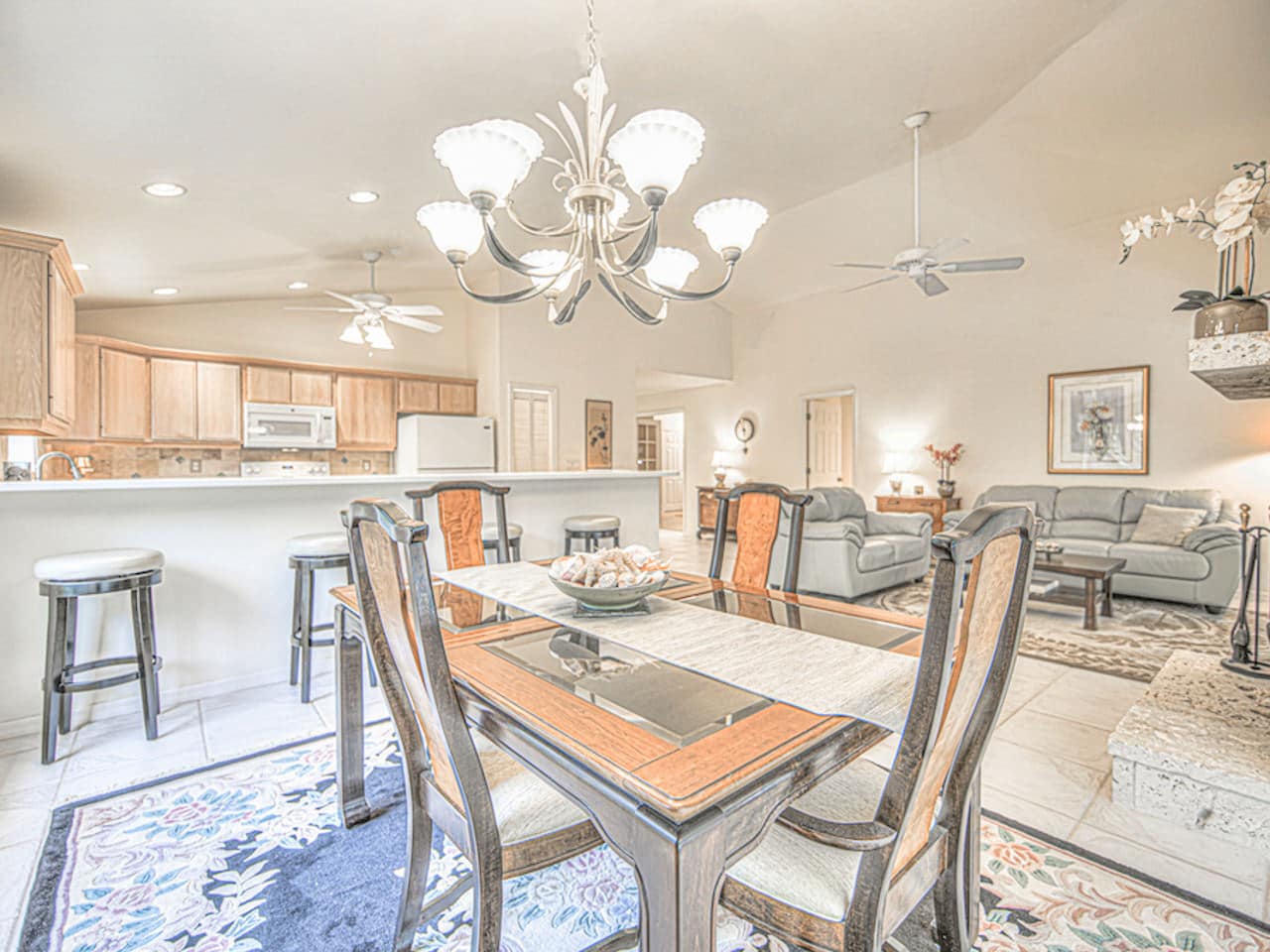 1826 Farm Trail Sanibel kitchen and dining room view