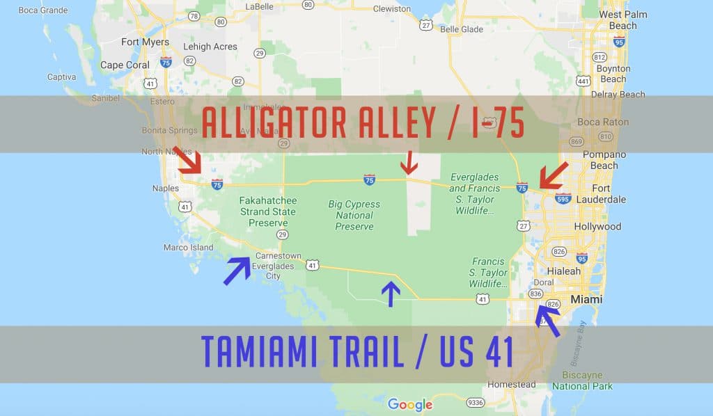 Tamiami Trail vs Alligator Alley