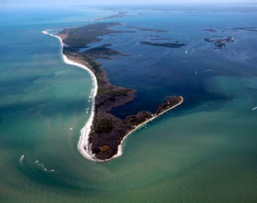 Aerial view of Cayo Costa Island