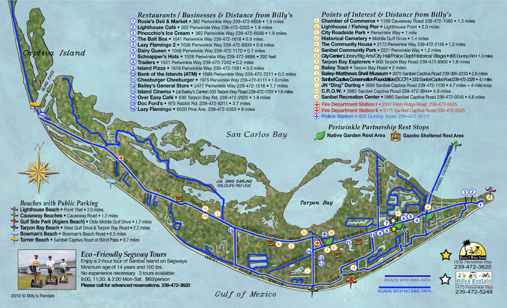 Sanibel Bike Map