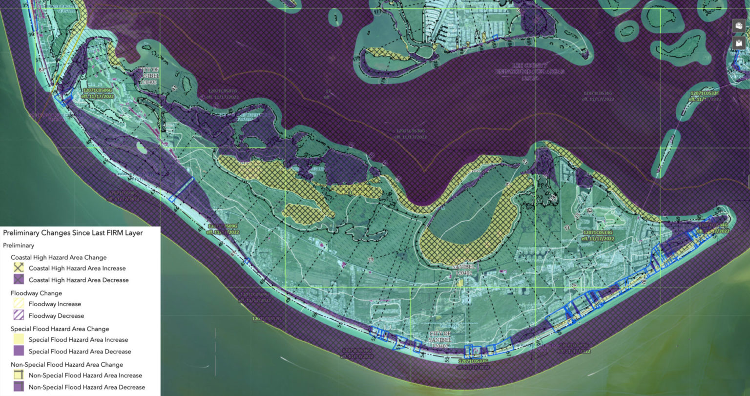 2022 Updated FEMA Flood Maps On Sanibel Island