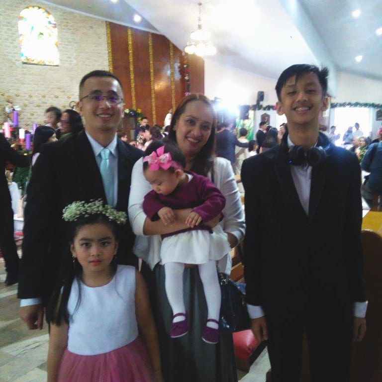 The Chan family at church