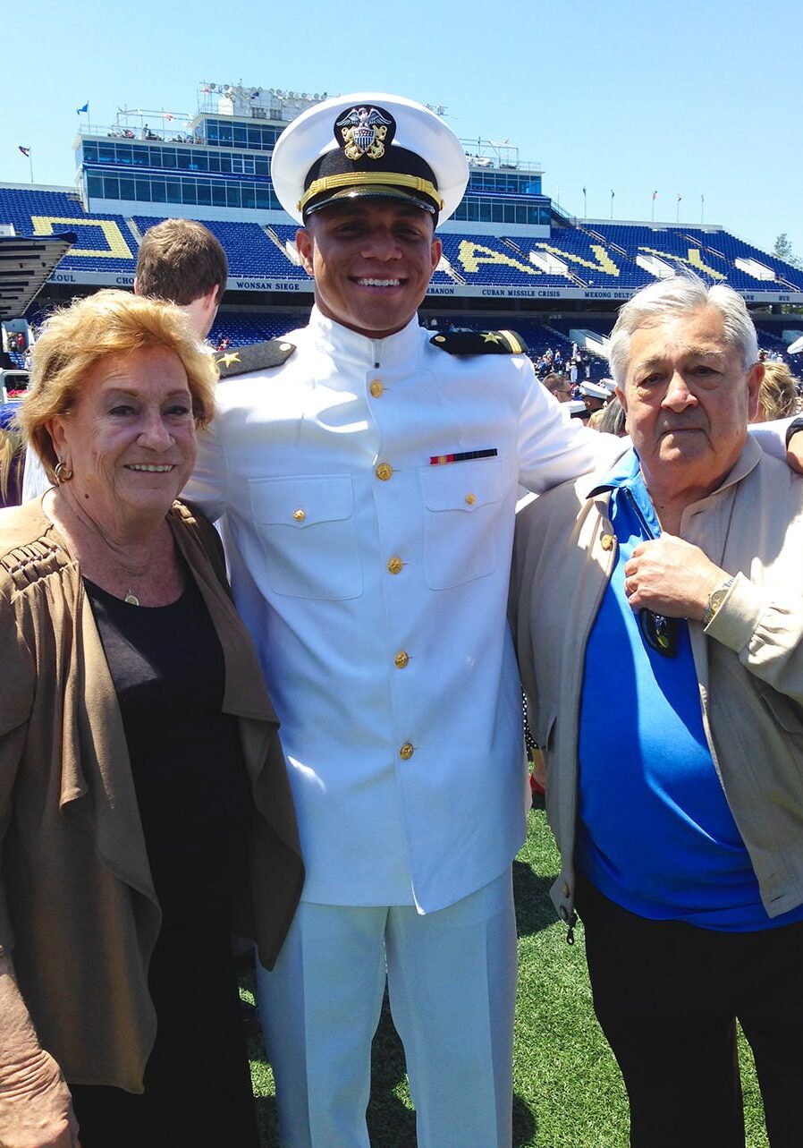 Joe and Barbra at their grandson's NAVY graduation